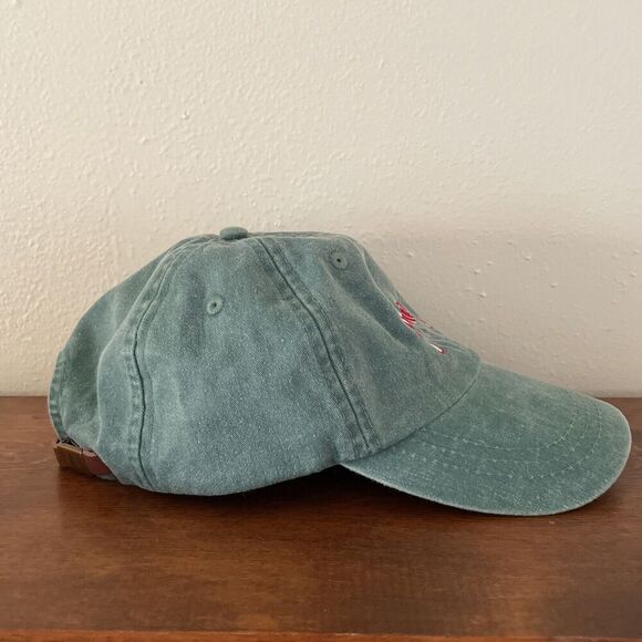 Shroom Mushrooms Hat ADAMS Green Cap Women's 90s Style Distressed Patches - Picture 4 of 11